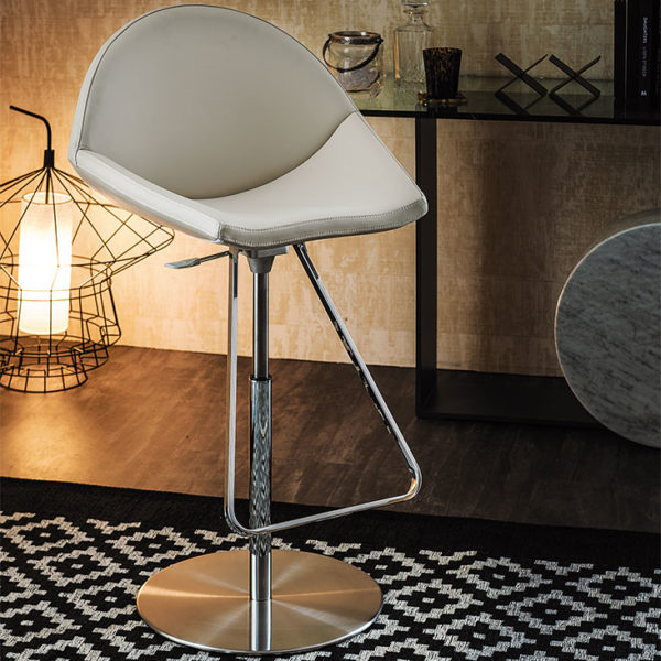 Cattelan Italia Kiss Swivel Barstool - Soft Leather