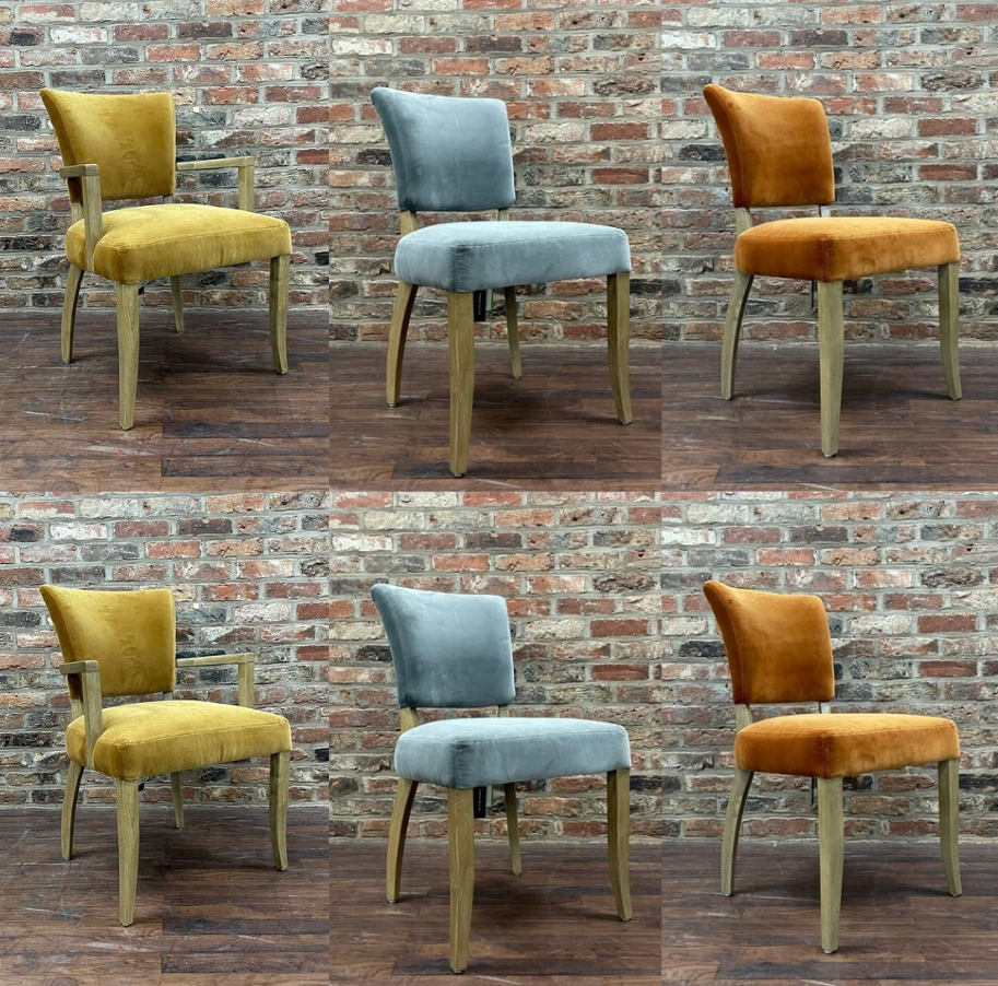 Timothy Oulton Mimi Grey Arm Dining Chairs Timothy Oulton Mimi